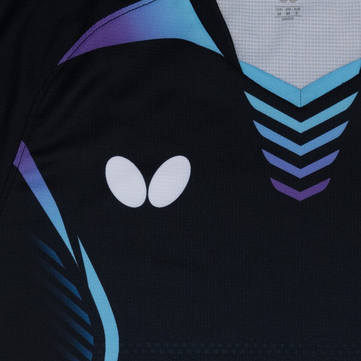 Butterfly Playce Shirt - Blue Logo Close Up
